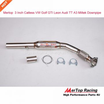 Mertop 1999-2005 VW GOLF JETTA BEETLE/2000-2006 AU** TT 1.8L CATLESS DOWNPIPE RACING EXHAUST