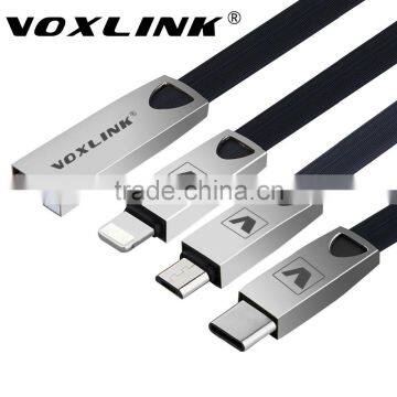 Voxlink 2017 New 5V 1A Zinc Alloy Flat Fast Charging Data Sync Usb Cable for IPhone 6 6s Plus 5s 5 IPad Mini/Samsung/HTC photo-6
