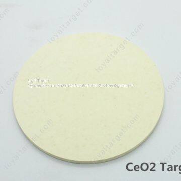 Coating material 99.99% CeO2 Cerium oxide sputtering target