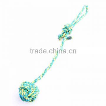 Cotton rope hand pull long tail dog toys ball largel size 40cm