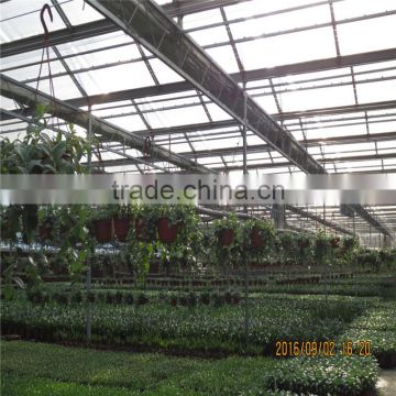 Multi span green house with climate control and cooling pads