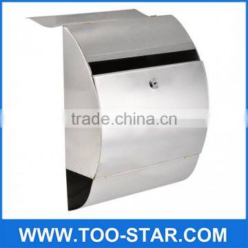 Newspaper Mailbox Lock Stainless Steel Wall Mount Mail Boxes photo-3