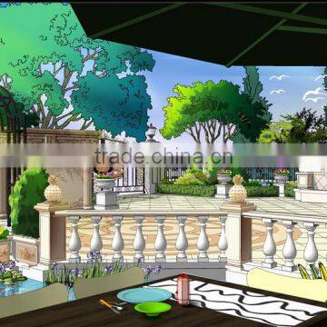 Luxurious Royal 3D Interior Architectural Rendering For European Master Bathroom photo-5