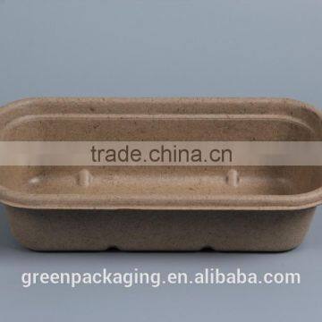 Compostable Wheat Straw Biodegradable Lunch Boxes Brown Color photo-4