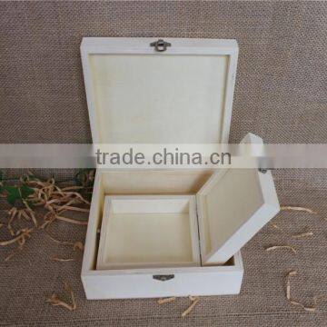 Square Unfinished Decor Wooden Toy Box Wholesale photo-3