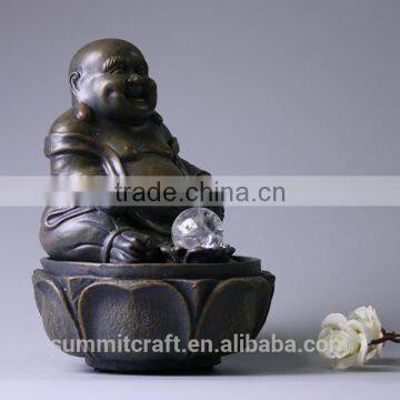 Resin Laughing Buddha Statue Laughing Buddha Water Fountain photo-4