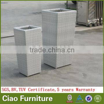 Outdoor Cheap Plastic Flower Pots Wholesale Rattan Planter Pot photo-3