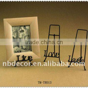 New design metal word style black color easel