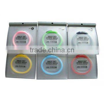 Silicone digital watch inside plastic package