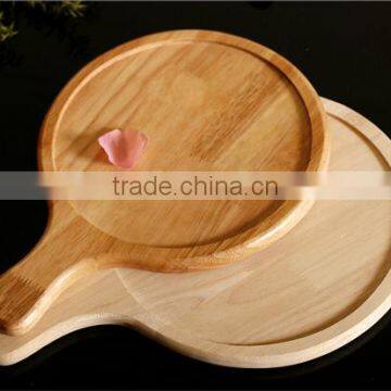 Low Moq High Quality Wooden Round Pizza Board With Handle photo-5