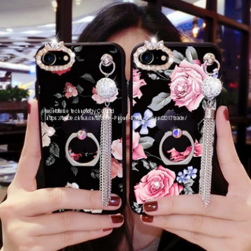 Diamond Housing Case Silicone Mobile Phone Cases for IPhone7/7Plus/6/6s/6plus/6splus Cell Phone Finger Ring Stent Holder photo-2