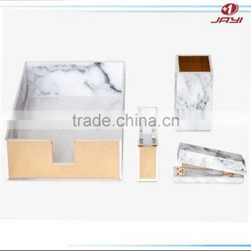 2017 Factory Wholesale Custom Acrylic Fancy Pen Holder Desktop Marble Pen Holder photo-5