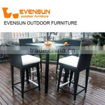Evensun Rattan High Back Rattan Bar Stools Cheap Rattan Bar Stools photo-2