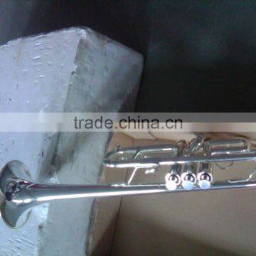 Silver Plated C Key Heavy Trumpet photo-4