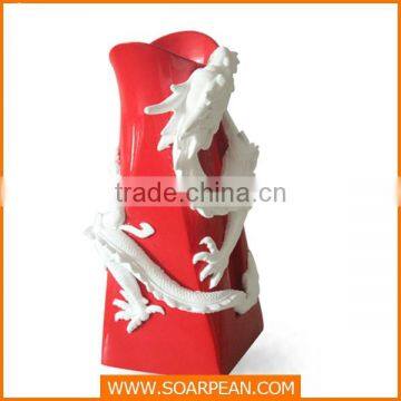 Office Decorative Fiberglass Chinese Rragon Flower Pot photo-2