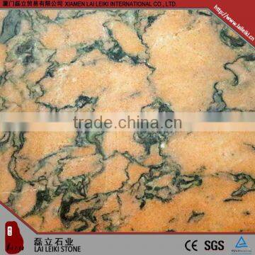 High grade low price polished sunset-red tile marble