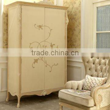 French style hand painted design fancy wooden children bedroom wardrobe design - BF07-70354W