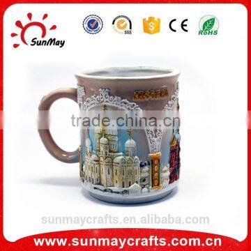 Wholesale custom high quality Russia MOSCOW souvenir ceramic cup for sale