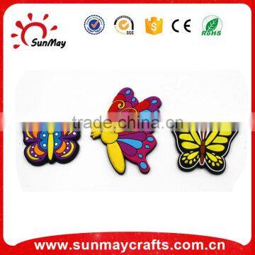 Wholesale custom pvc rubber butterfly fridge magnet for sale