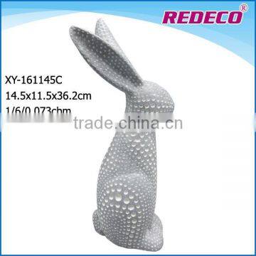 new design antique resin thin rabbit garden sculpture for sale