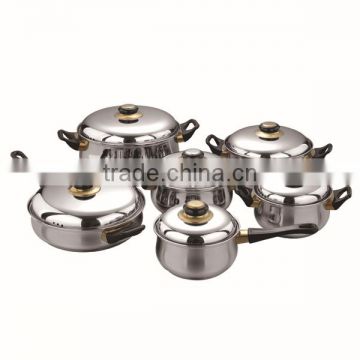 High Quality Cookware 12PCS stainless steel pots and pans