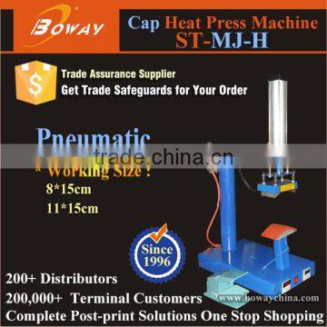 Pneumatic cap heat transfer printing machine