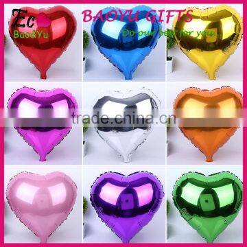 Metallic Heart shape helium Inflatable Foil Balloons party Decoration Foil Balloons wholesale