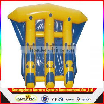 High Quality Funny And Exciting Water Game Towable Inflatable Flying Fish Boat / Inflatable Flying Fish Banana Boat