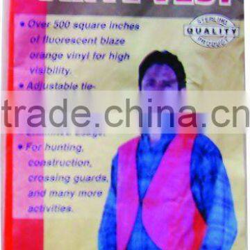 Vinyl safety vest