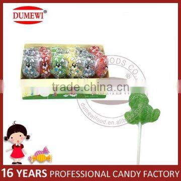 Colorful Fruity Delicious Soft Candy Rabbit Shapes Jelly Lollipop Candy