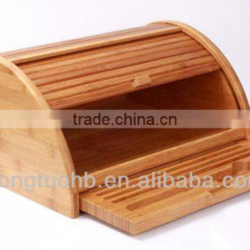 Natural Bamboo Bread Display Shelf