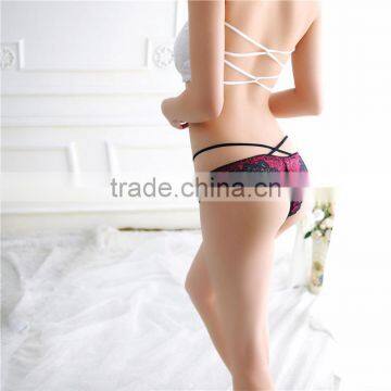 Stock Underwear Women Sey Lace Briefs Thongs Bragas Low Waist Women Panties Fashion Bandage Hollow Out Lace Sey Women Underwear photo-2