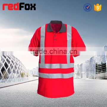 black cheap reflective safety t-shirt for worker cotton pique reflective t-shirt reflective lime t-shirts