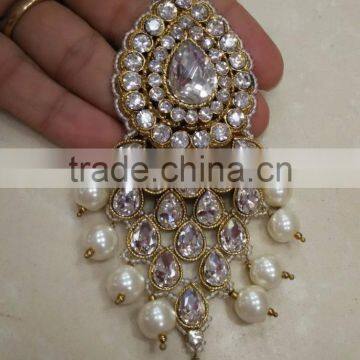 Hair Accessory JHOOMAR JHUMAR Passa TIKA CRYSTAL BEADS GOLD PLATED photo-2