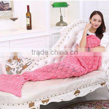 Wholesale Knitted Crochet Mermaid Tail Blanket Mermaid Tail Sleeping Bag photo-4