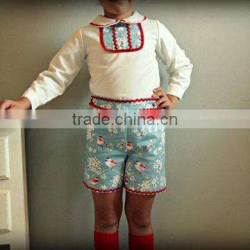 Korean Kids Clothes Wholesale Pure Cotton Printed Cute Baby Girl Clothes Set photo-2