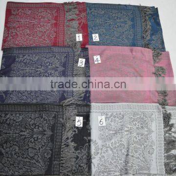 The Stylish Large 100%rayon Soft Designer Jacquard Floral Hot Shawl photo-4