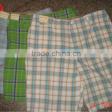 MENS YARN DYED CHECK BOARD SHORT V530