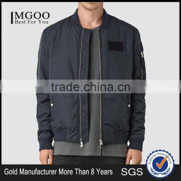 MGOO 2017 New Arrival Leader Jacket For Men Long Sleeves Rib Zip Up Rib Neck And Bottom Bulk Jackets