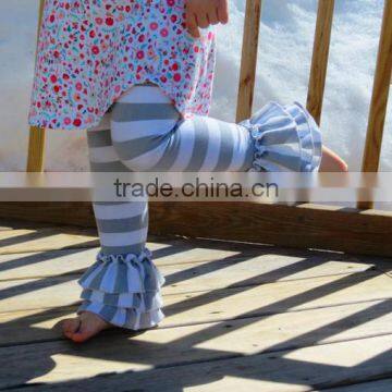 Hot Sale Strip Cotton Children's Clothing Pants Wholesale Girls Triple Ruffle Short Baby Girl Short Hot Pants photo-4