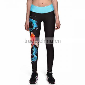 2017 High Quality Custom Made Women Blank Fitness Sublimation Yoga Leggings For Women photo-2