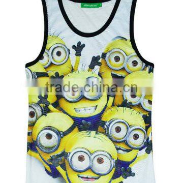 Custom Eco Friendly Cotton Elastane Sport GYM Stringer Sexy Undershirt photo-3