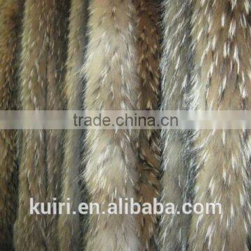 Real Fur Collar 100% Genuine Raccoon Scarf 68cm *11cm Fur Trim of Down Coat photo-5