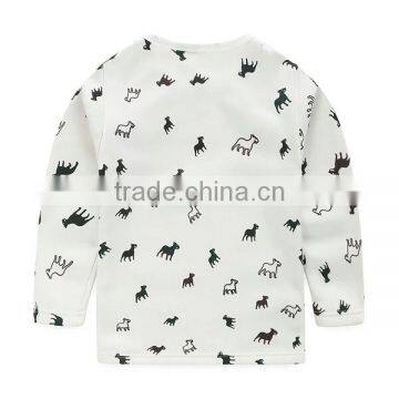 2016 Printed Running Horse Tee Baby Boy Children Clothing T-Shirts 0-24M photo-3