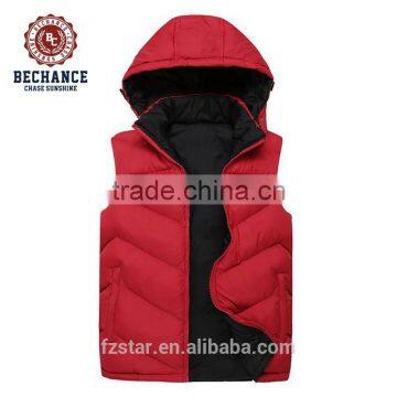 Hot Sale Fashion Warm Unisex Padded Ultralight Hooded Down Vest Wholesale Clothing photo-2