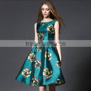 Fashion Women Sexy Sleeveless Embroidery Lace Cocktail Evening Dress photo-4