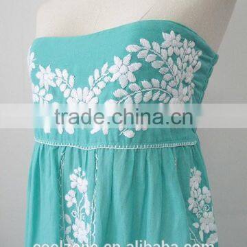 Fashion Strapless Embroidered Mexican Dress Wholesale Mexico Clothing photo-4
