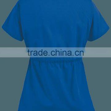 High Quality Sea Blue Scrubs Uniforms for Female Hospital Staff photo-3