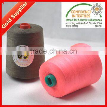 China 40s Colored 100 Polyester Spun Yarn Dyed