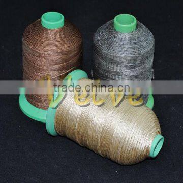 Waxed braided polyester thread for shoes sewing